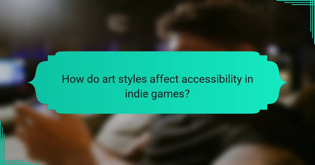 How do art styles affect accessibility in indie games?