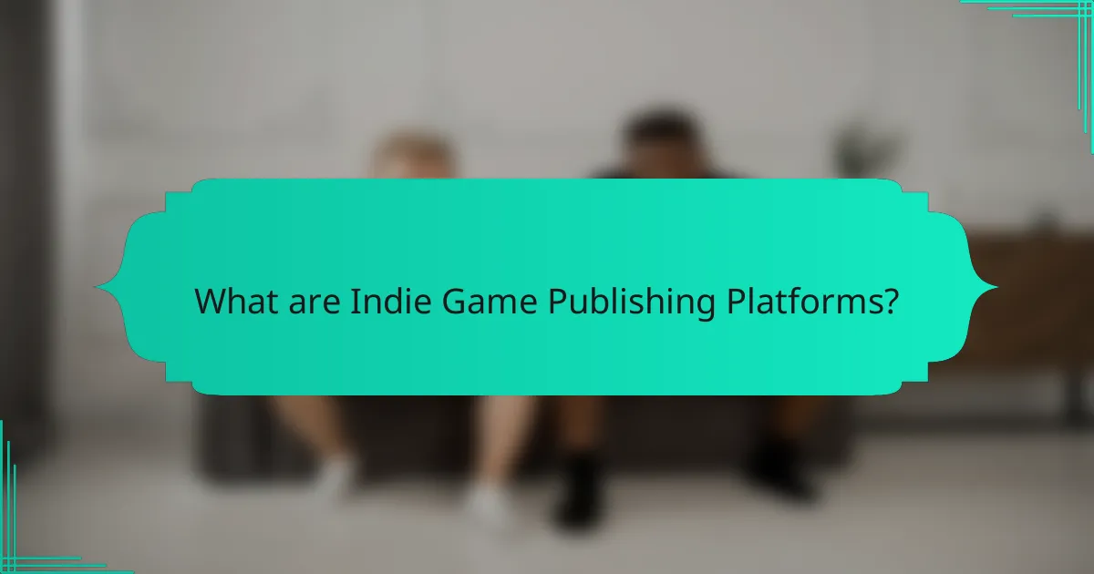 What are Indie Game Publishing Platforms?