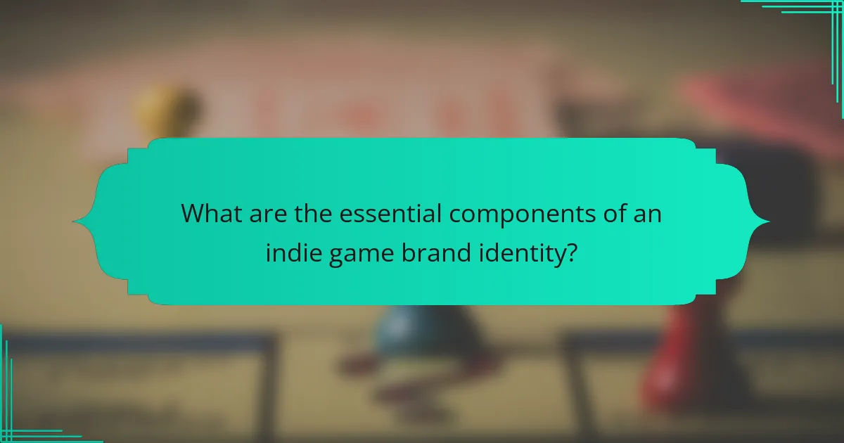 What are the essential components of an indie game brand identity?