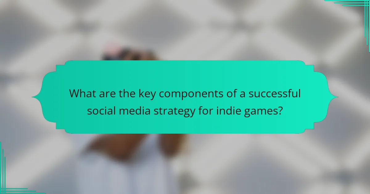 What are the key components of a successful social media strategy for indie games?
