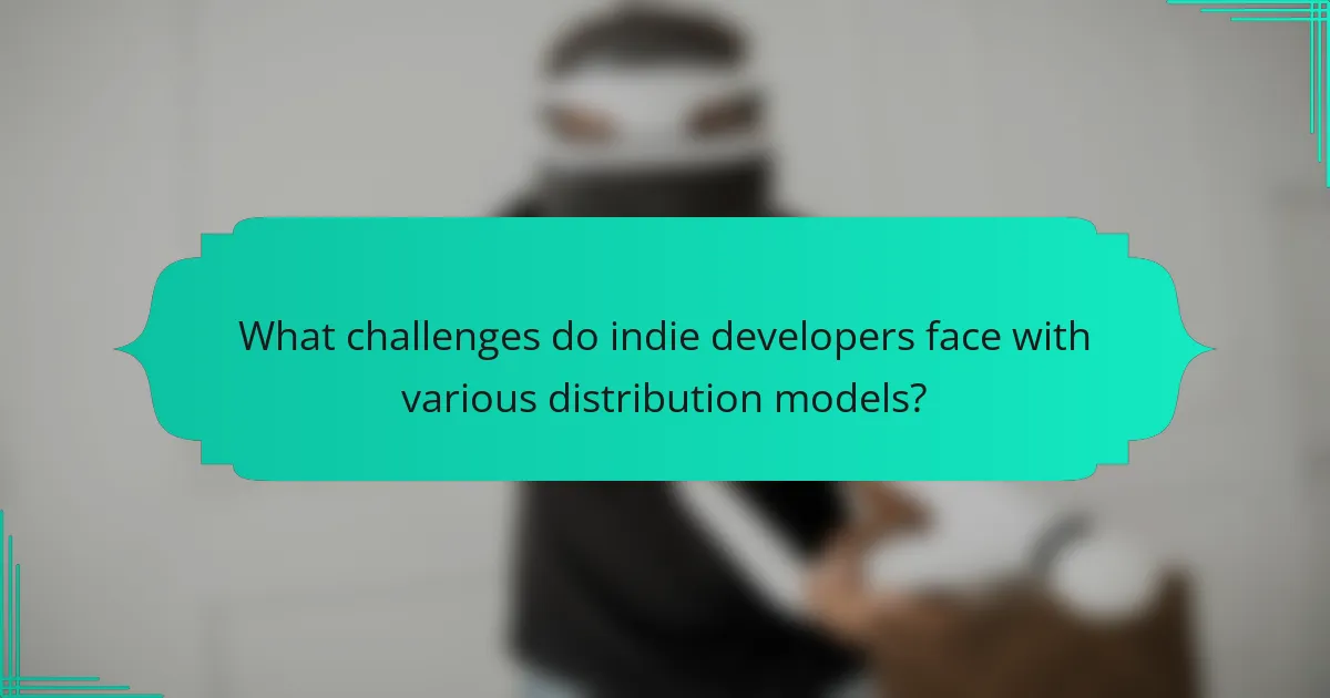 What challenges do indie developers face with various distribution models?
