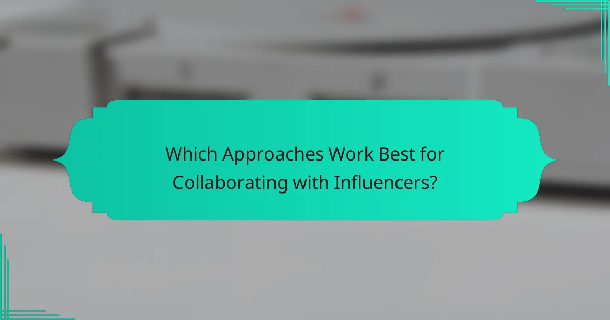 Which Approaches Work Best for Collaborating with Influencers?
